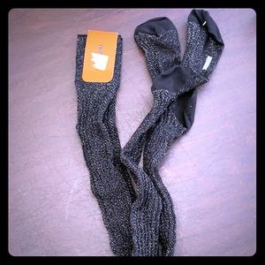 Missoni black and silver thigh high socks